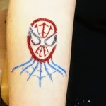 Tatuaże brokatowe Spiderman Szczecin